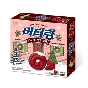[해태제과] 버터링딥레드벨벳쿠키_155G(18입)